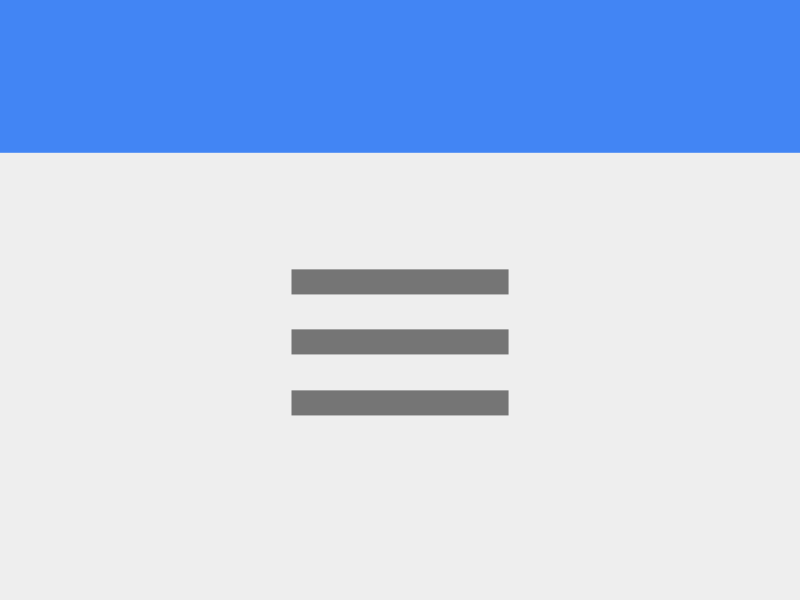 A menu icon transforming into an arrow icon and back to a menu.