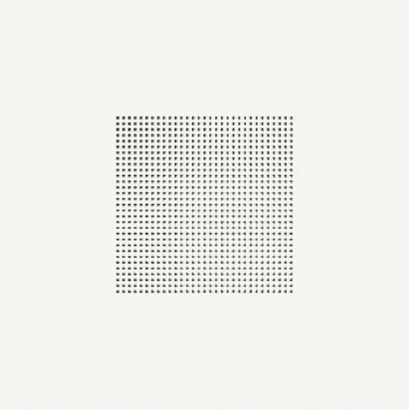 A looping animation of five different transforming patterns.