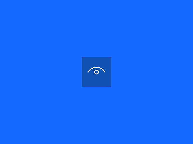 A line drawing of an eye being animated from opened to closed.