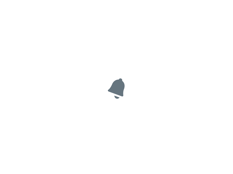 A notification bell ringing and display one new notification.