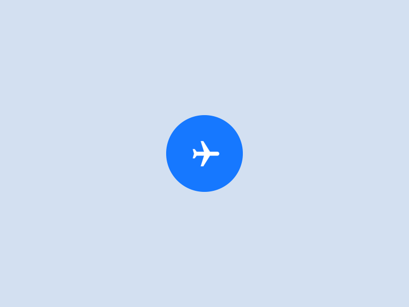 Animation of a small airplane flying inside a circle