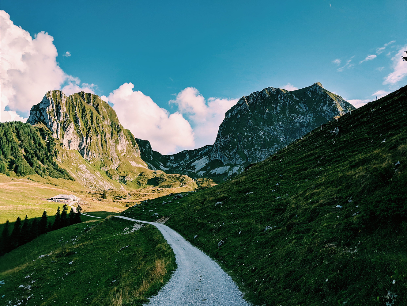 Photograph of a mountain in Switzerland