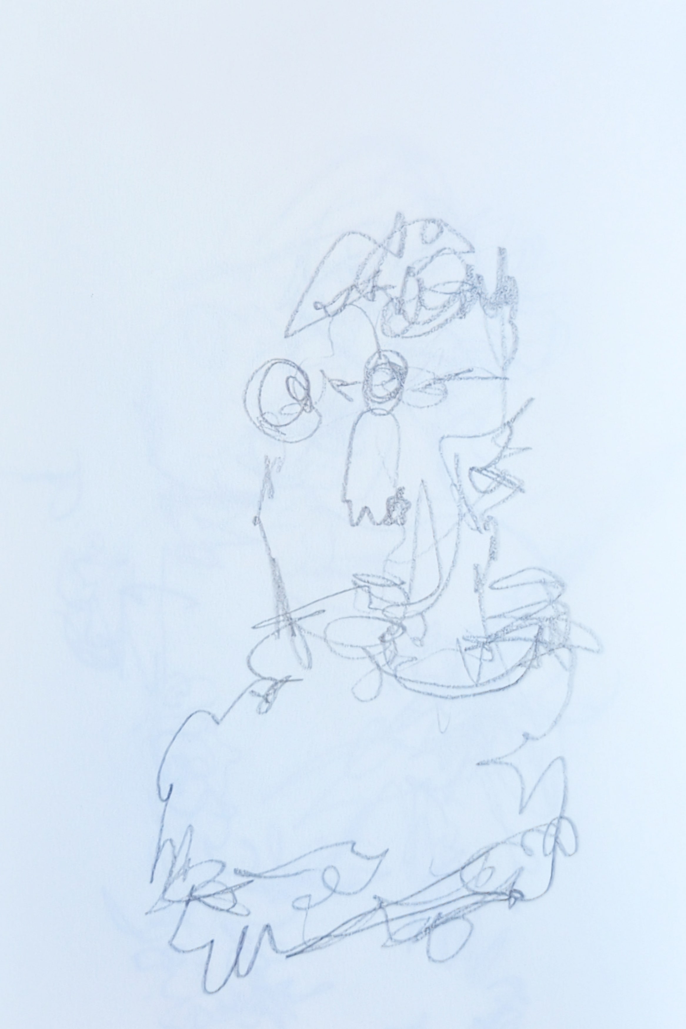 Abstract gestural drawing of a person