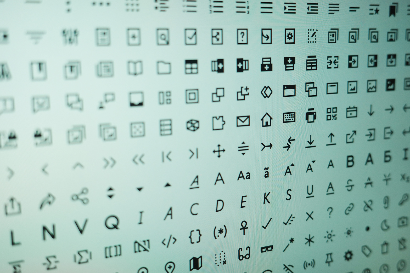 Screenshot of a set of icons