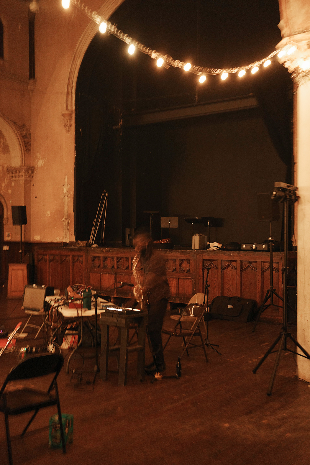 Photograph of a person performing music