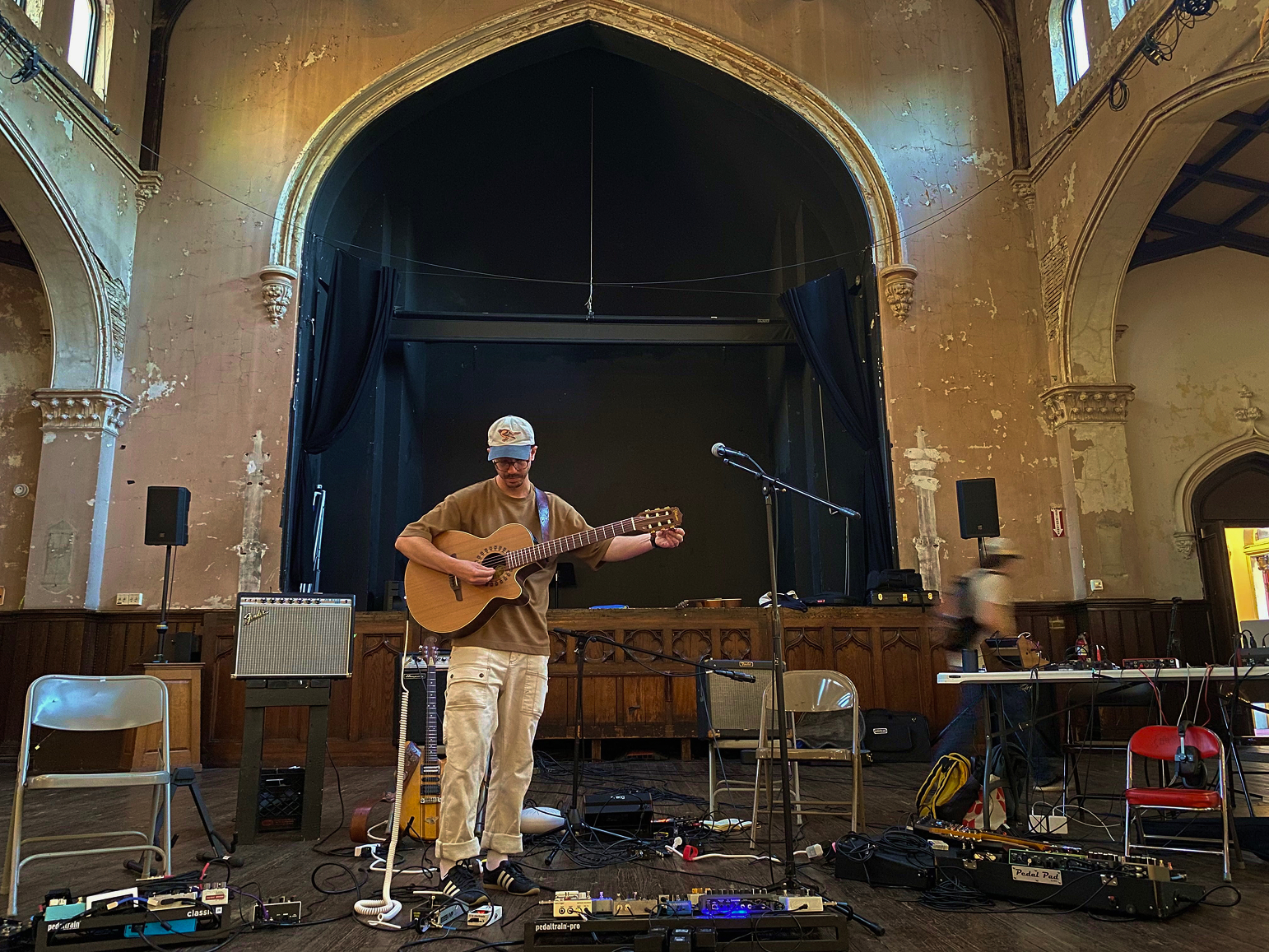 Photograph of a person performing music
